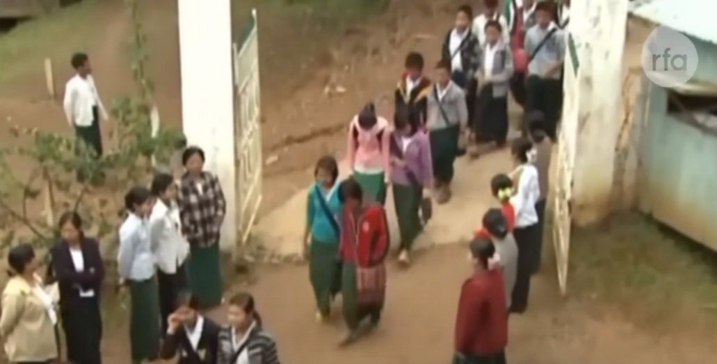 Students at Falam High School